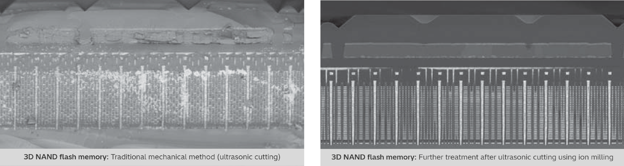 Expose layers and interfaces in integrated circuit.