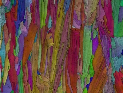 EBSD orientation map from additively manufactured Inconel 718 was collected at 4,500 ipps with Velocity Super with a 99% indexing success rate.