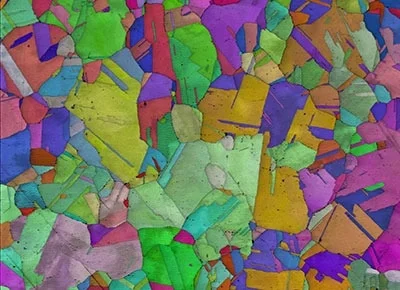 EBSD orientation map from Inconel 600 was collected at 3,000 ipps with Velocity Plus with a 99% indexing success rate.