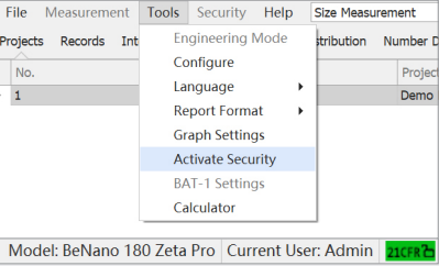 BeNano 180 Zeta Pro - Particle Size Analysis