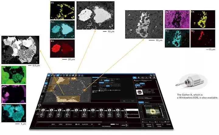 Sample: Chondrules in chondrite Julesberg (L3.6) Landing Voltage: 5 kV.